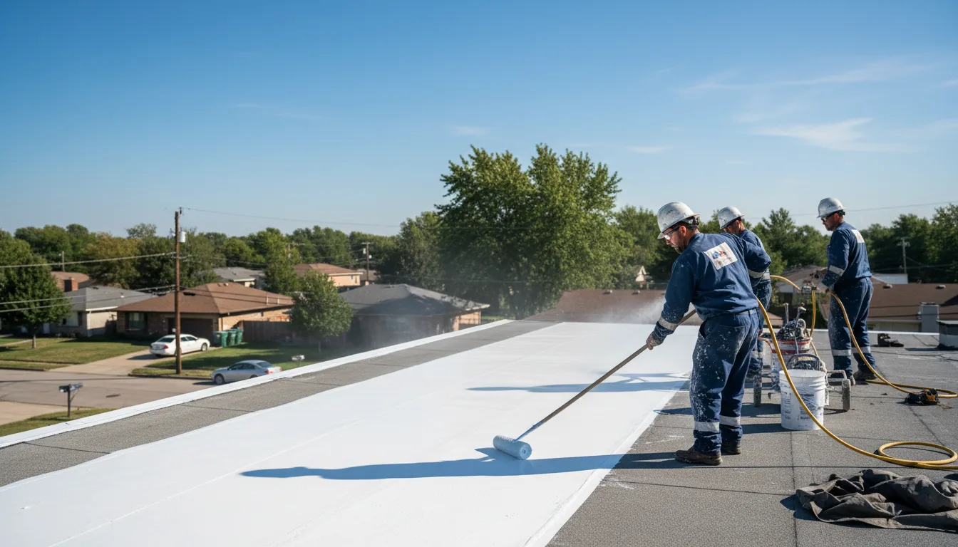 Commercial roof coating in Hammon, OK near me